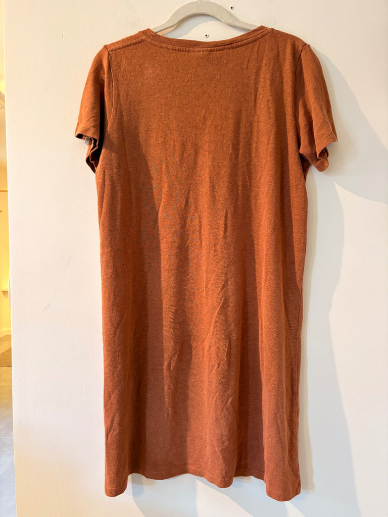 LOOP - Jungmaven Rust Hemp T-Shirt Dress, Sz M (#26)