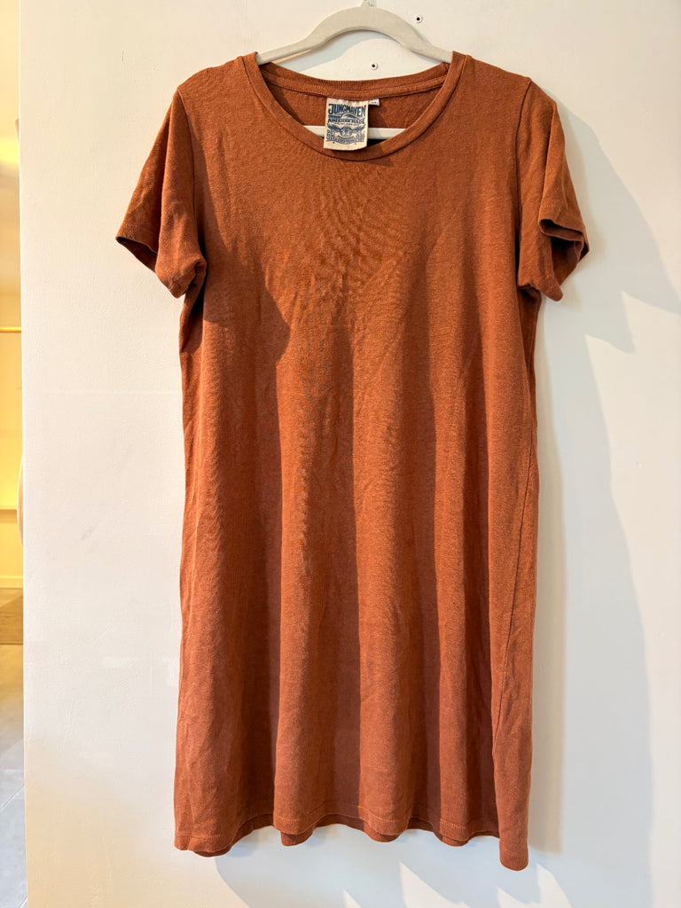 LOOP - Jungmaven Rust Hemp T-Shirt Dress, Sz M (#26)