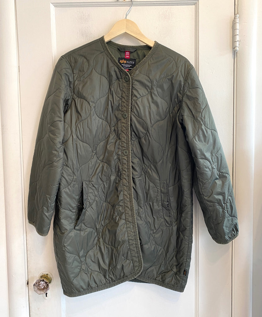 LOOP - Alpha Industries Quilted Coat., Sz L (#413)