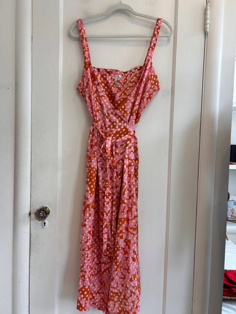 LOOP - Osei Duro Linen Wrap Dress, Sz. L (#413)