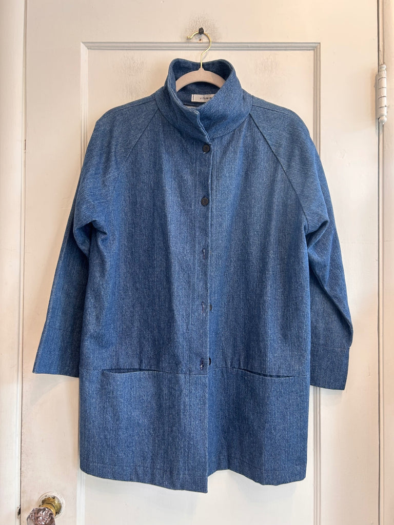 LOOP - Vitamin Denim Car Coat, Sz L (#413)