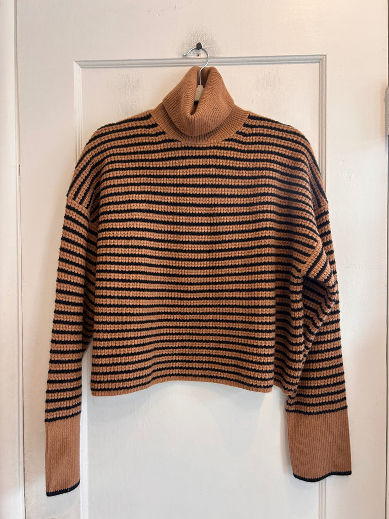 LOOP - Madewell Striped Turtleneck Sweater, Sz. L (#413)