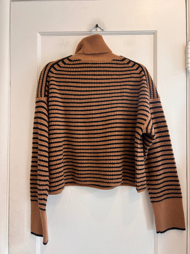 LOOP - Madewell Striped Turtleneck Sweater, Sz. L (#413)
