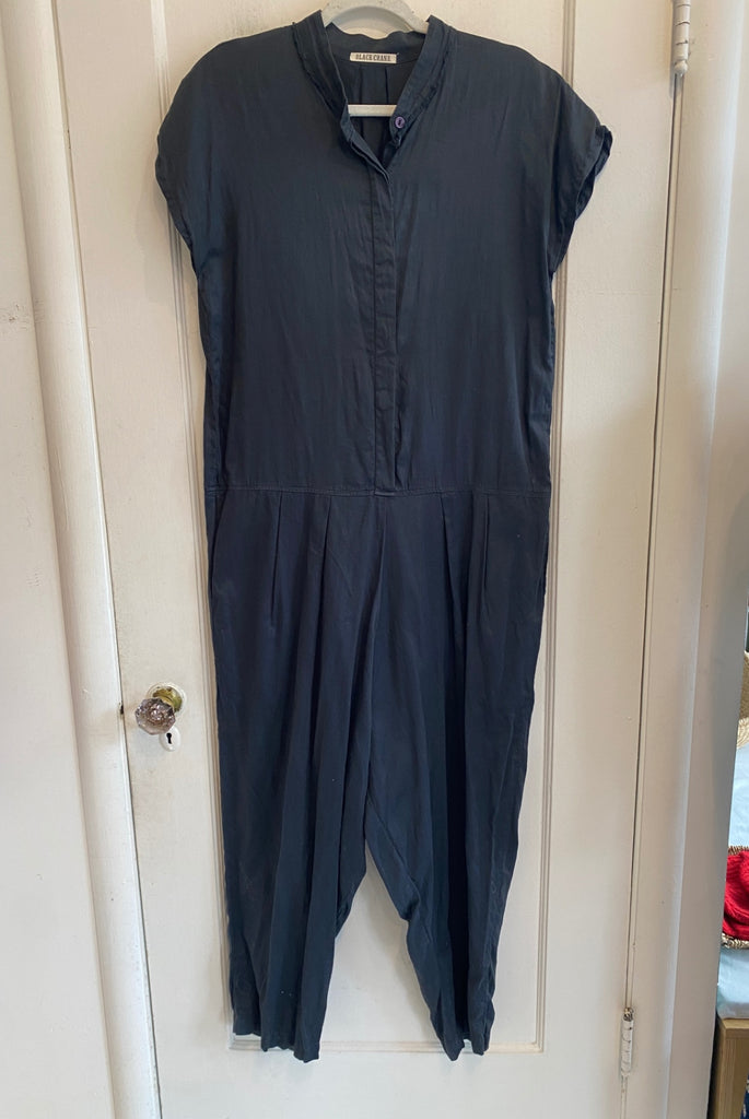 LOOP - Black Crane Jumpsuit, Sz M (#413)