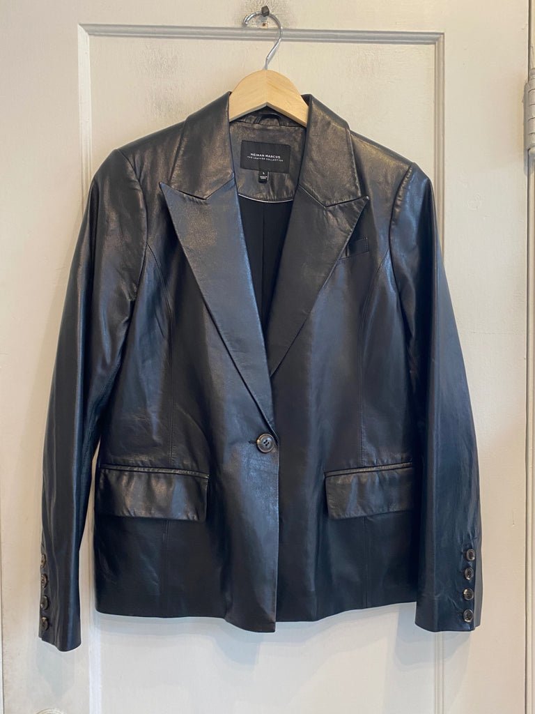 LOOP - Neiman Marcus Leather Jacket, Sz L (#413)