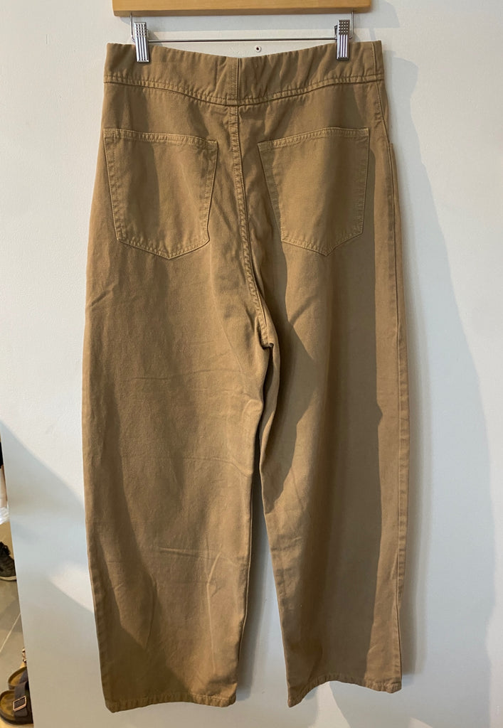 LOOP - Nili Lotan Wide-Leg Khaki Pants, Sz 12  (#413)