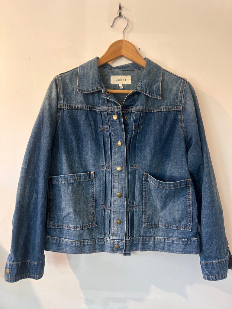LOOP - The Great. Denim Jacket, Sz 2 (#413)