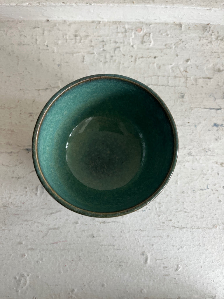 Clay Vessels - Ceramic Green Speckled Tea Cup