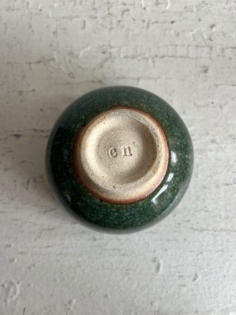 Clay Vessels - Ceramic Green Speckled Tea Cup