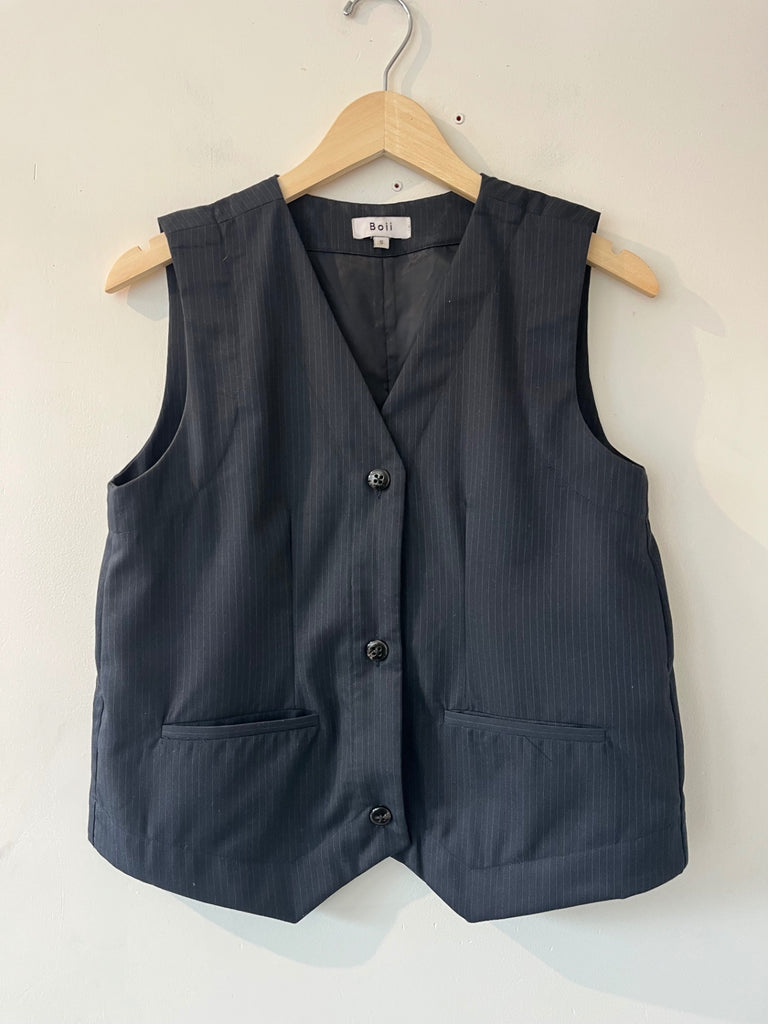LOOP - Boii Pinstripe Vest, Sz S (#190)