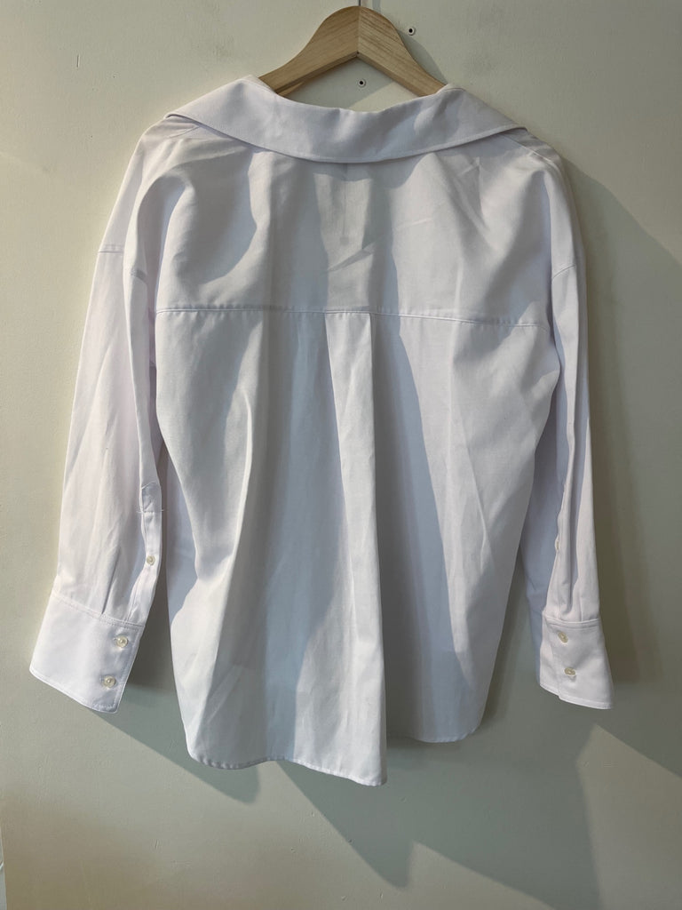 LOOP - Zara White Blouse, Sz S (#37)