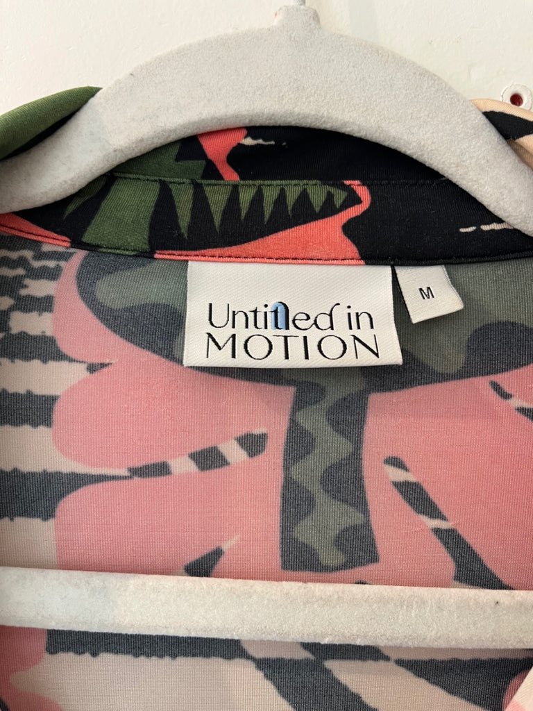 LOOP - Untitled in Motion Printed Button-Front Top, Sz M (#190)