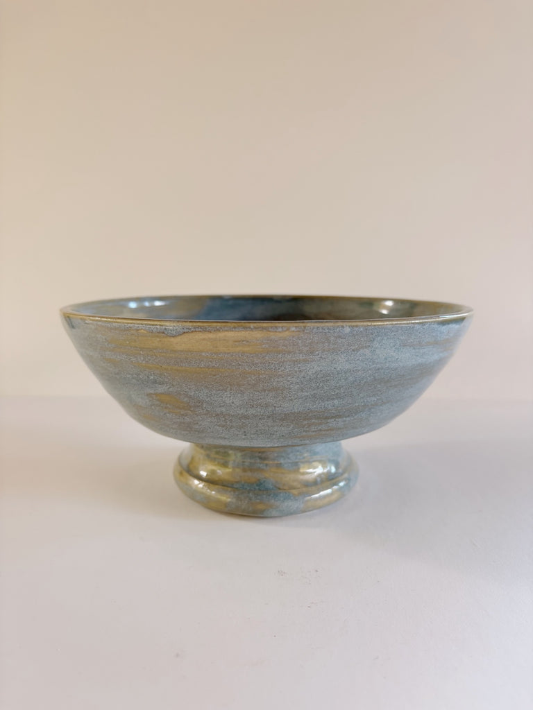 Jessie Williams Pedestal Bowl, Blue