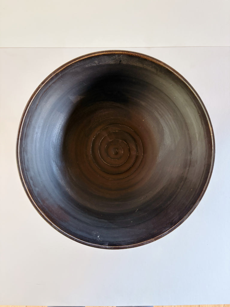 Jessie Williams Pedestal Bowl, Matte Black, C