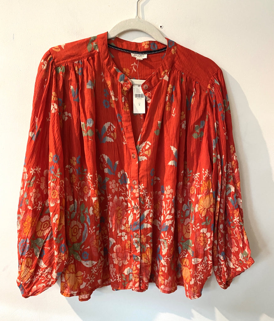 LOOP - Pilcro Floral Blouse, Sz M (#321) New!