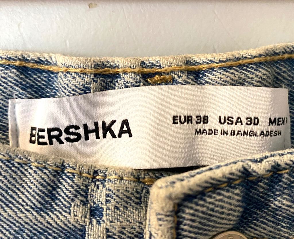 LOOP - Bershka Wide-Leg Jacquard Jeans, Sz 30 (#321)