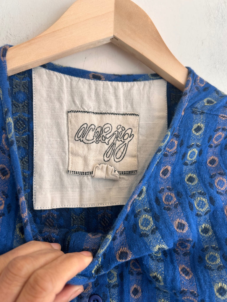 LOOP - Ace and Jig Blue Print Dress, Sz L (#1)