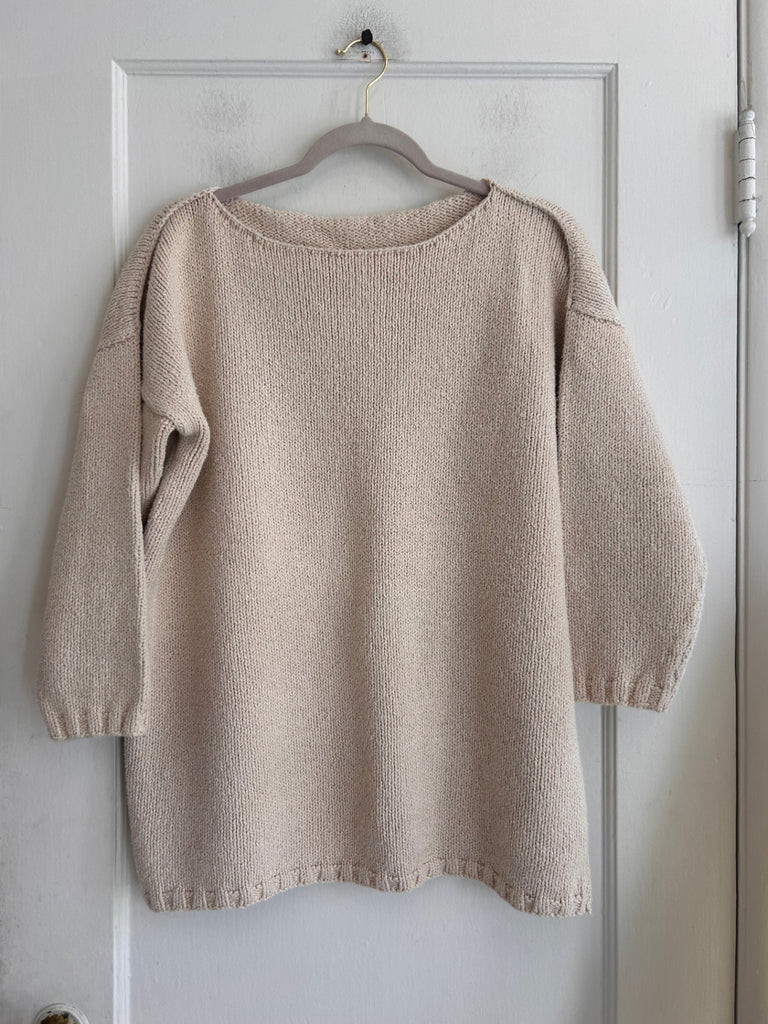 LOOP - Cream Cotton Sweater, Sz ~M (#1)