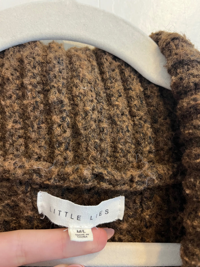 LOOP - Little Lies Long Ribbed Cardigan, Sz M/L (#287)