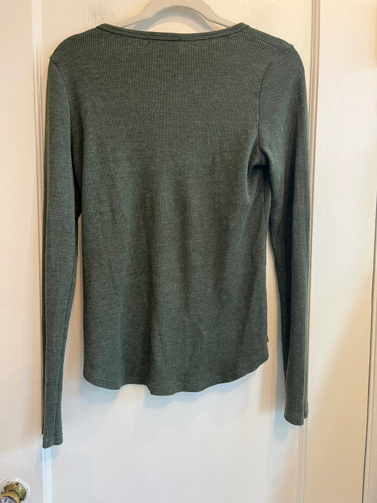 LOOP - Michael Stars Waffle Knit Henley, Sz M (#287)