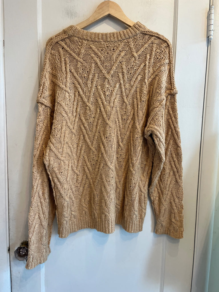 LOOP - Free People Textured Knit Sweater, Sz S (#287)