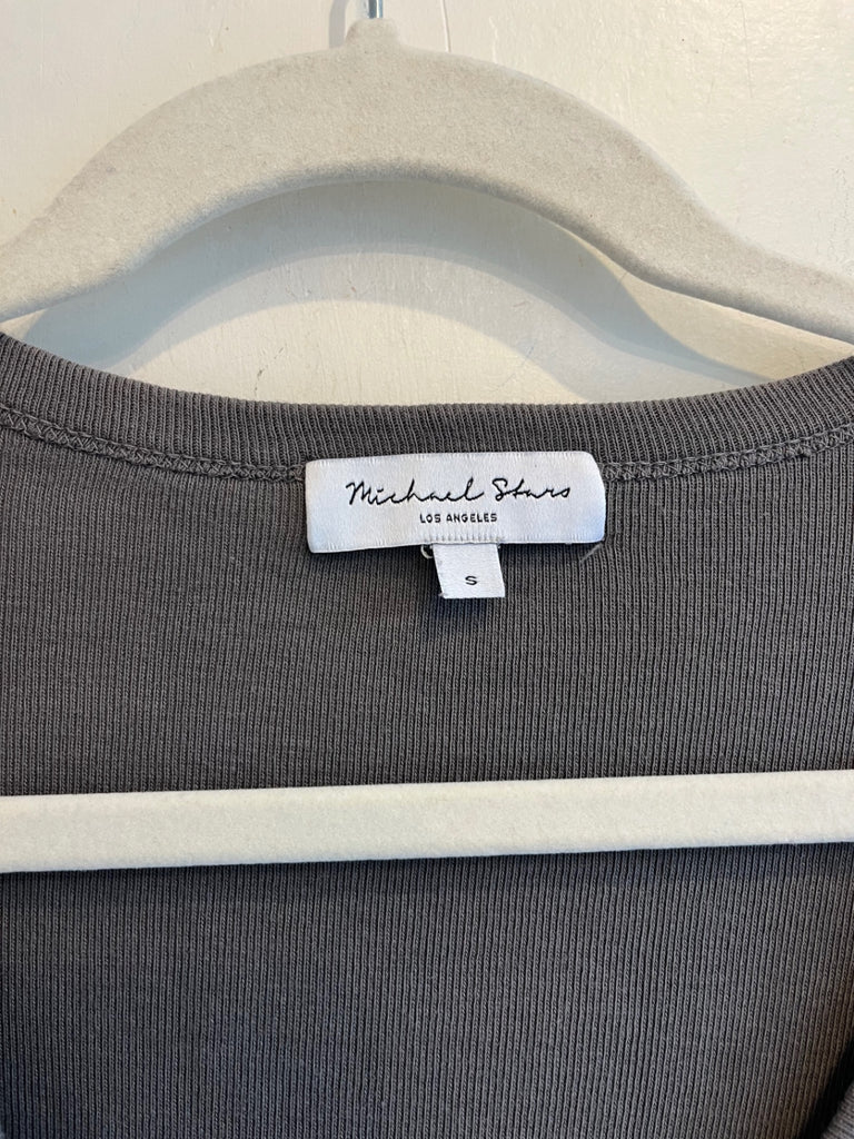 LOOP - Micheal Stars Waffle Knit Henley, Sz S (#287)