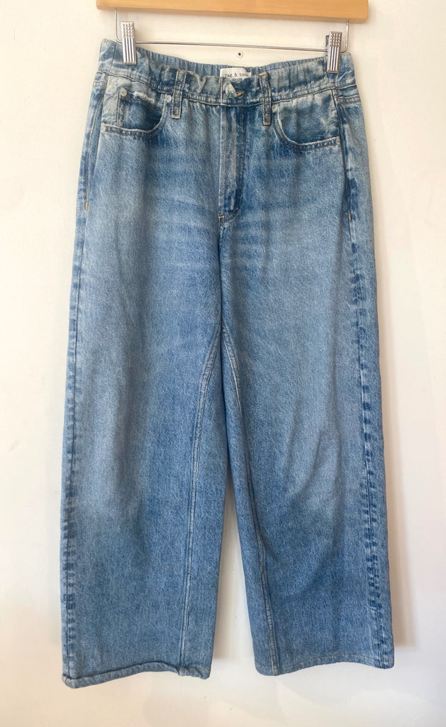 LOOP - Rag and Bone Miramar Wide Leg Sweatpant Jeans Light, Sz. S (#248)