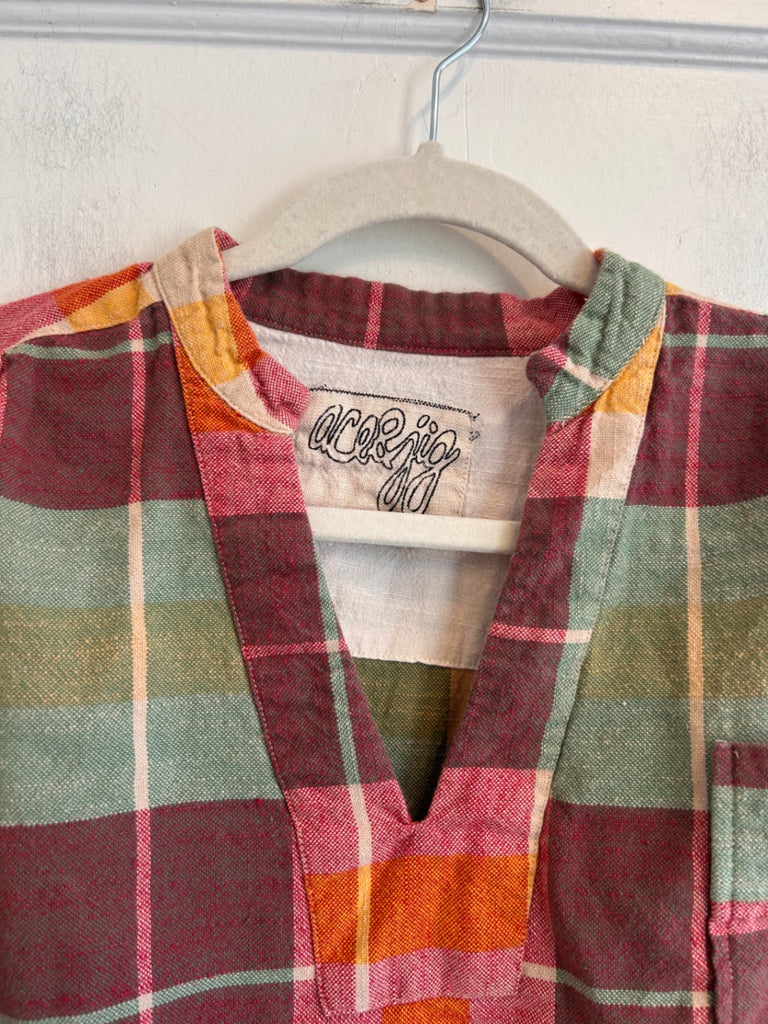 LOOP - Ace and Jig Plaid Top, Sz. M (#248)