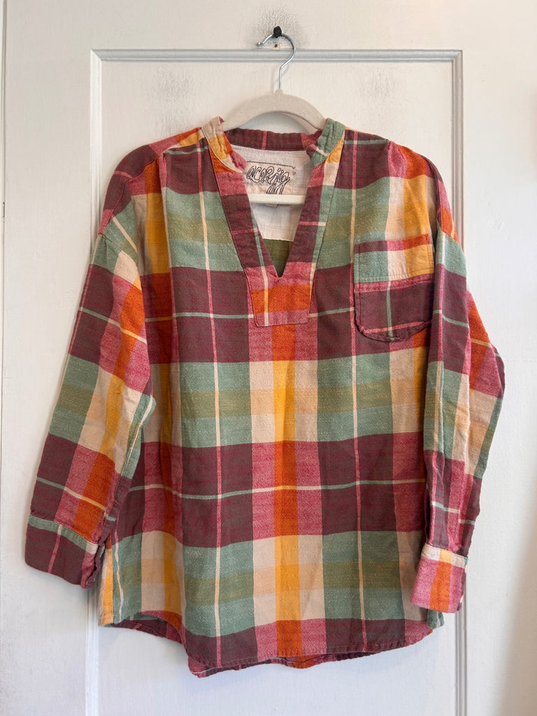 LOOP - Ace and Jig Plaid Top, Sz. M (#248)