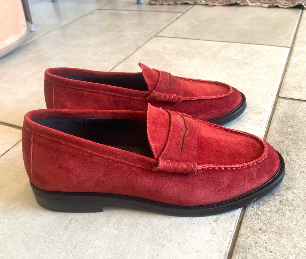 LOOP - Steve Madden Madison Suede Penny Loafer, Sz 8 (#41) - New!