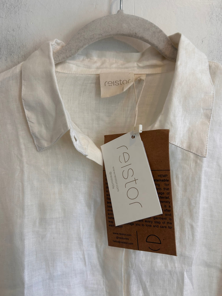 LOOP - Resistor Button Down Hemp and Lace Shirt, Sz. L, NEW! (#248)