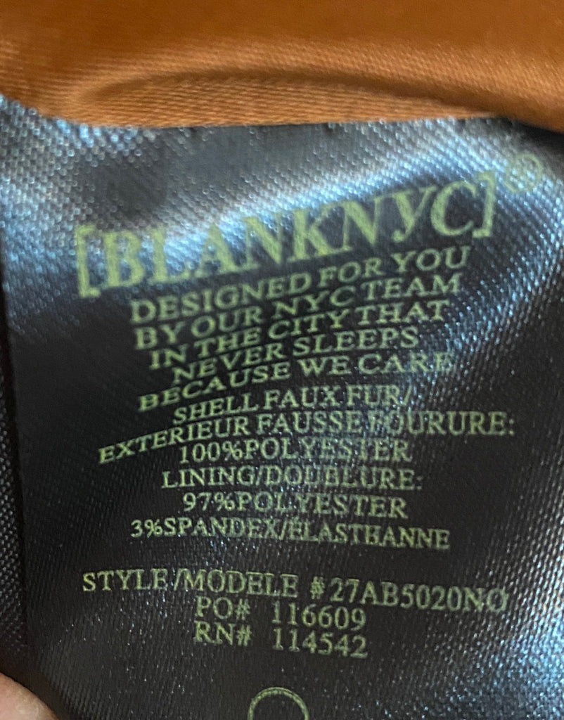 LOOP - Blank NYC Faux Fur Cropped Jacket, Sz L (#99)