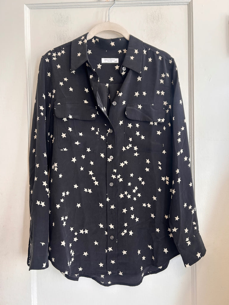 LOOP - Equipment Femme Silk Shirt, Sz XS (#130)