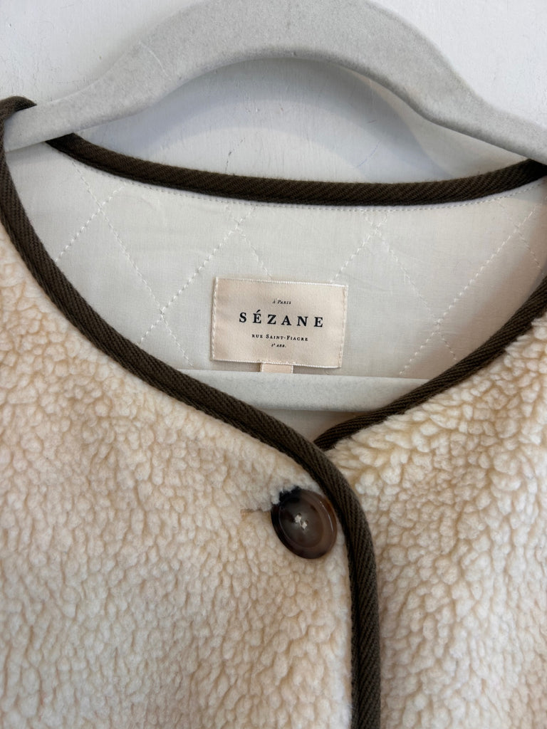 LOOP - Sezane Sherpa Vest, Sz 44 (#477)