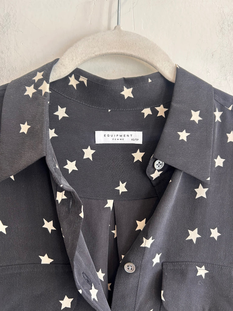 LOOP - Equipment Femme Silk Shirt, Sz XS (#130)