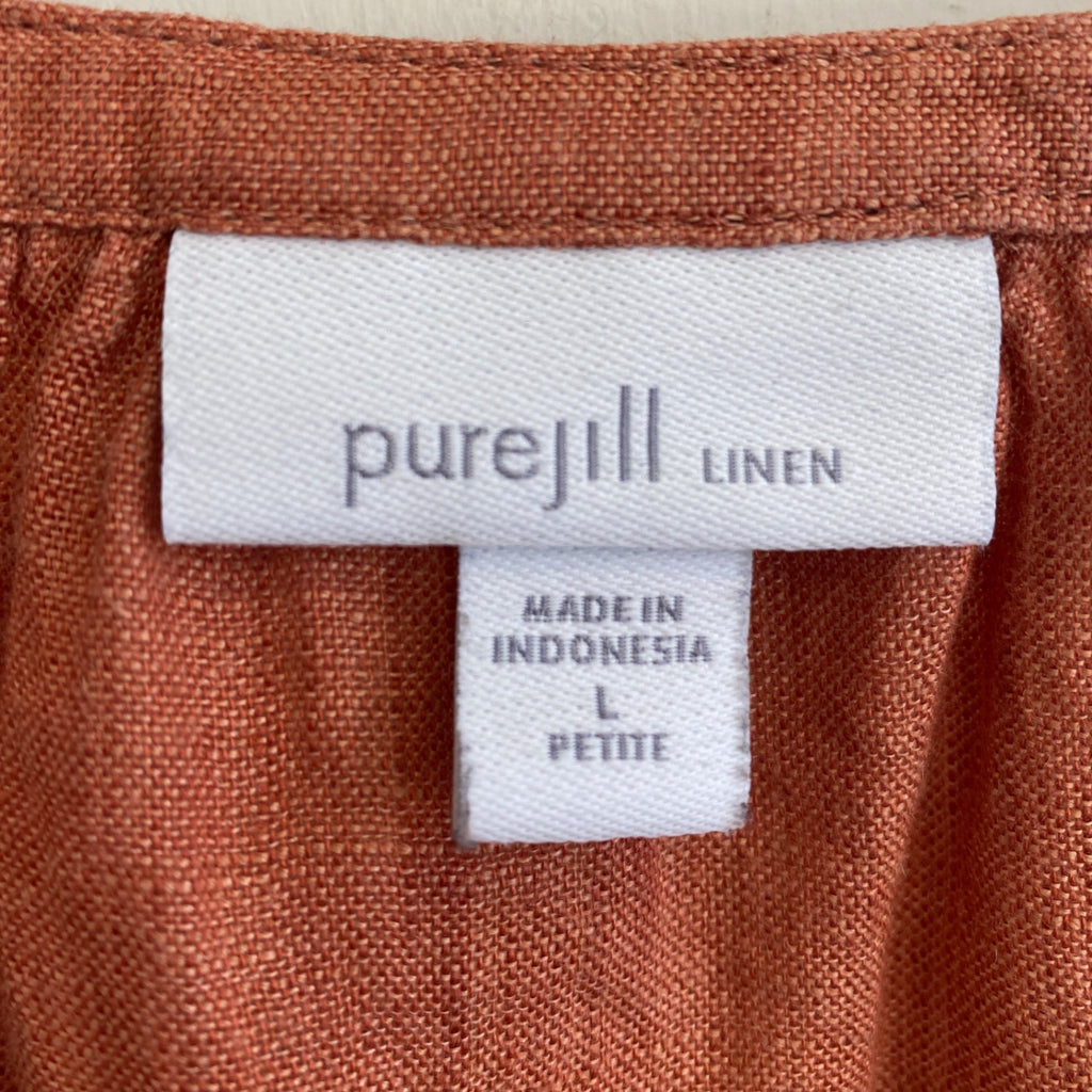 LOOP - Pure Jill Linen Blouse, Sz L (#462)