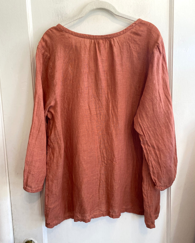LOOP - Pure Jill Linen Blouse, Sz L (#462)