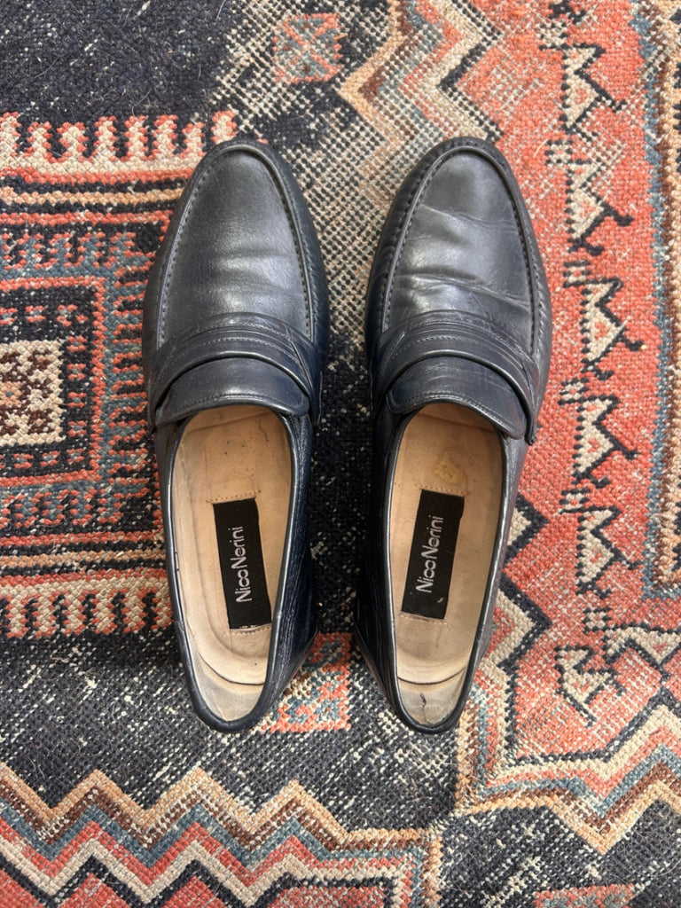 LOOP - Nico Neroni Leather Loafers, Sz 7 (#466)