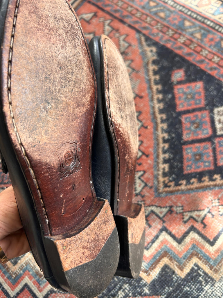 LOOP - Nico Neroni Leather Loafers, Sz 7 (#466)