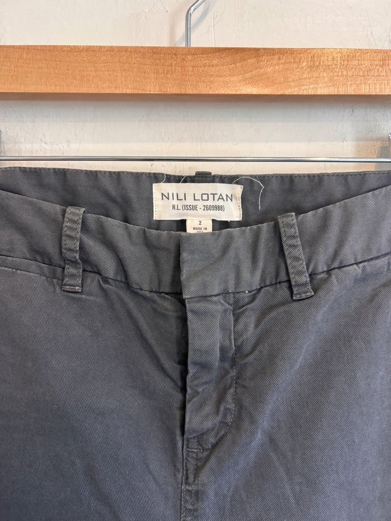 LOOP - Nili Lotan Gray Pants, Sz 2 (#130)