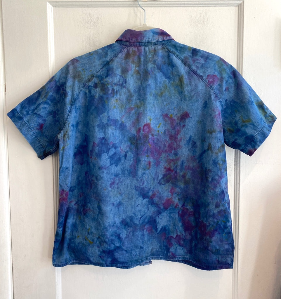 Hipcheck - Ice Dyed Cotton Chambray Shirt, Everlane, Sz M