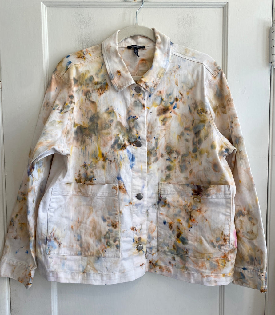 Hipcheck - Ice Dyed Cotton Chore Coat, Eileen Fisher, Sz L