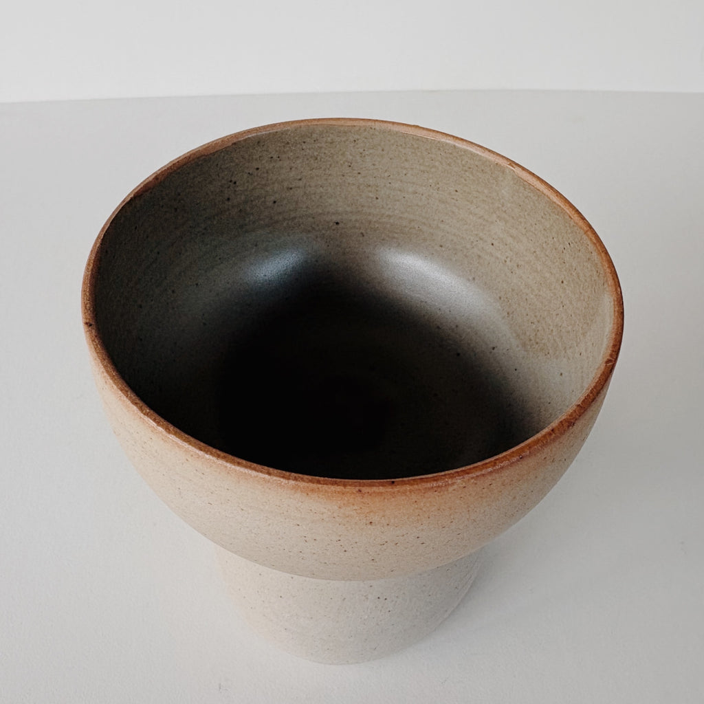 Coastline Ceramics Pedestal Bowl, Grey