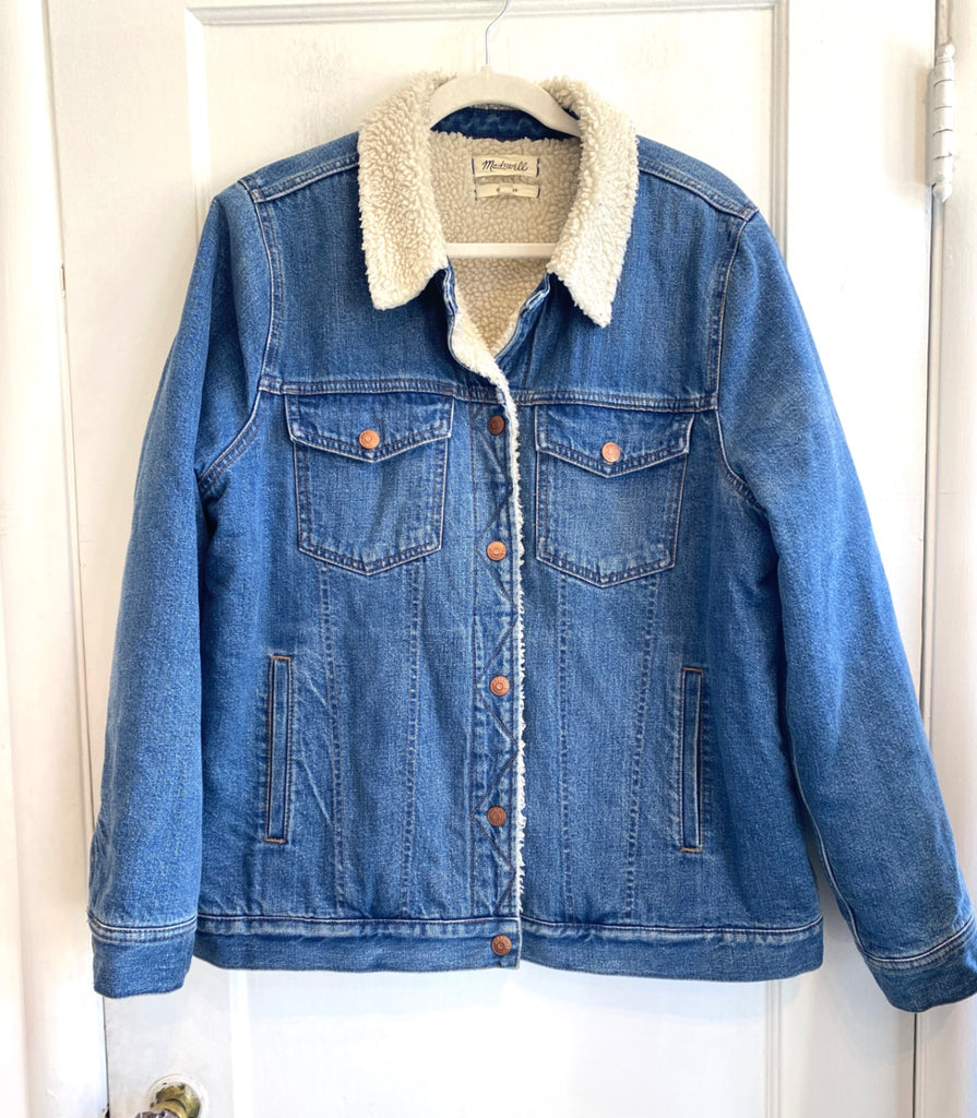 LOOP - Madewell Fleece Lined Denim Jacket, Sz XL (#220)