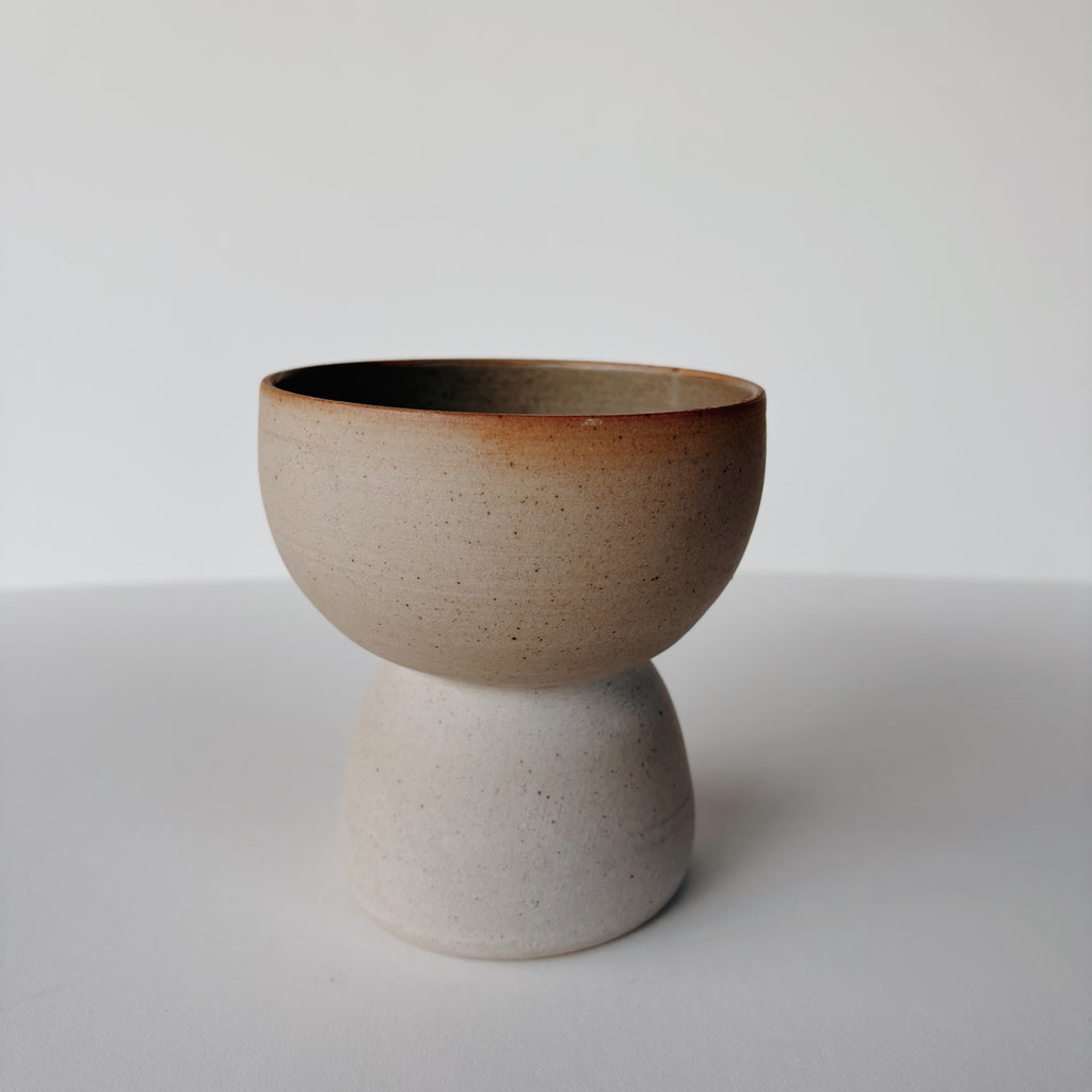 Coastline Ceramics Pedestal Bowl, Grey