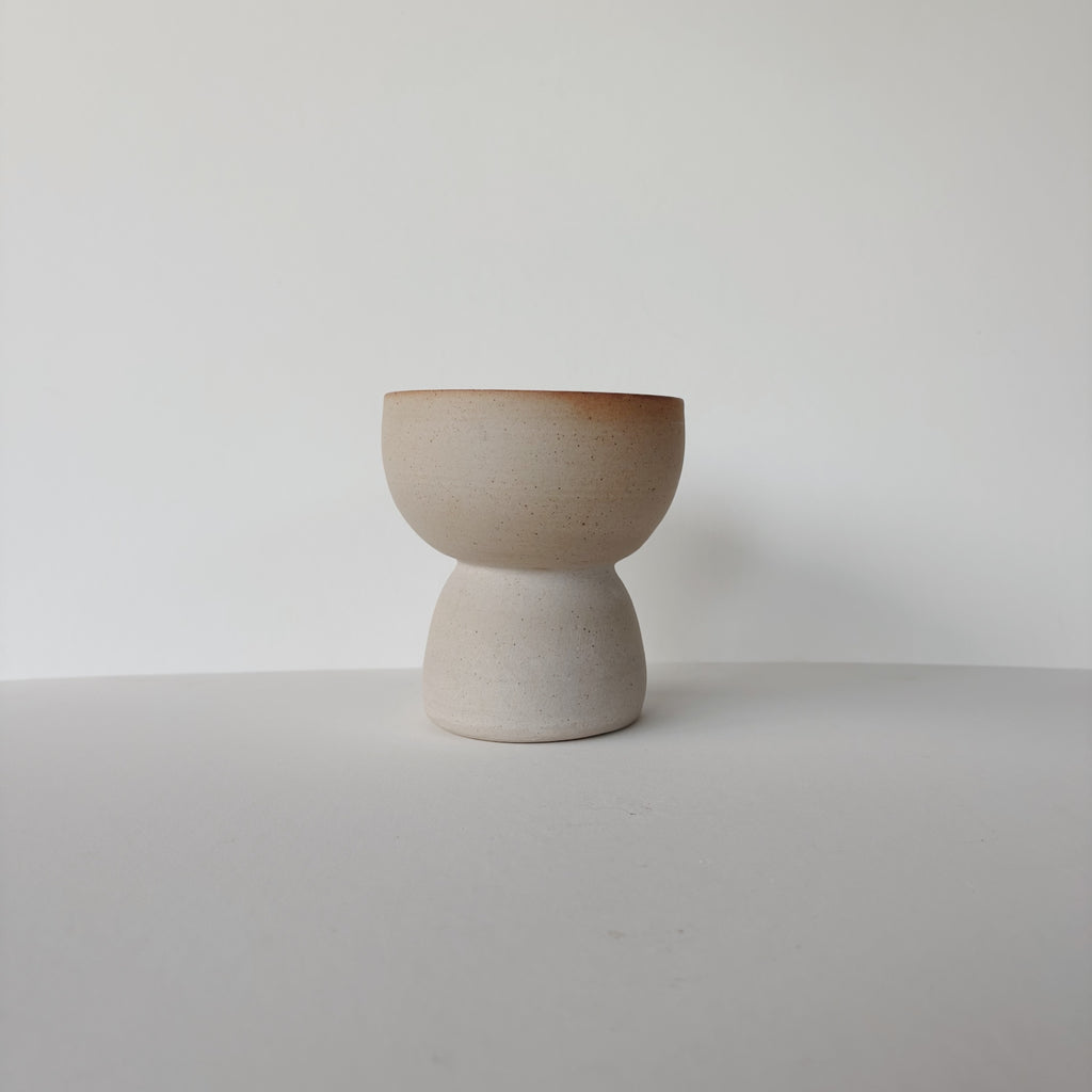 Coastline Ceramics Pedestal Bowl, Grey