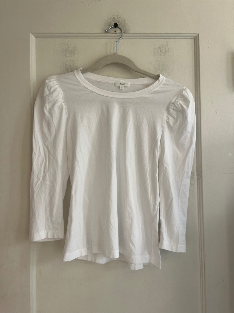 LOOP - A.L.C. Puff Sleeve 3/4 Sleeve Tee, Sz S (#130)