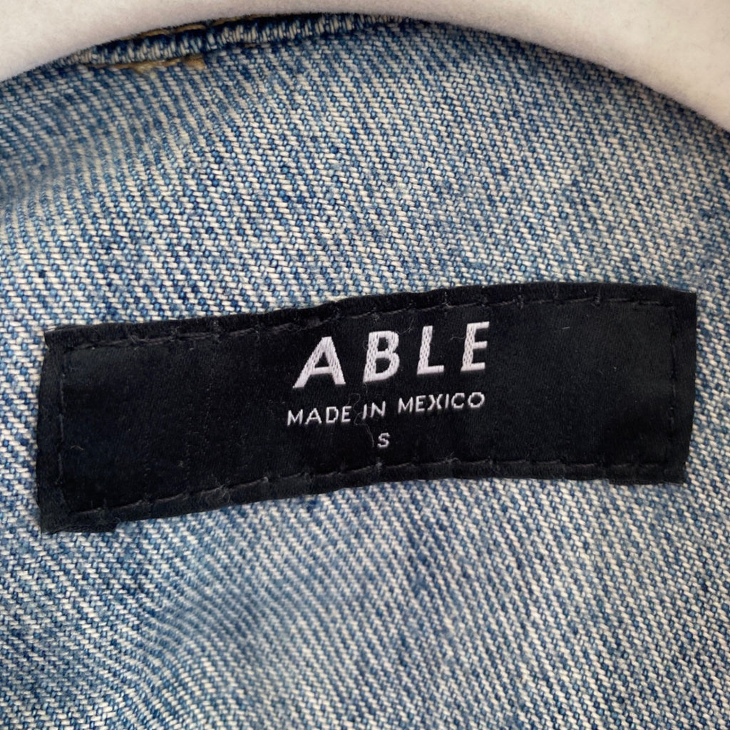 LOOP - Able Distressed Denim Jacket, Sz S (#287)