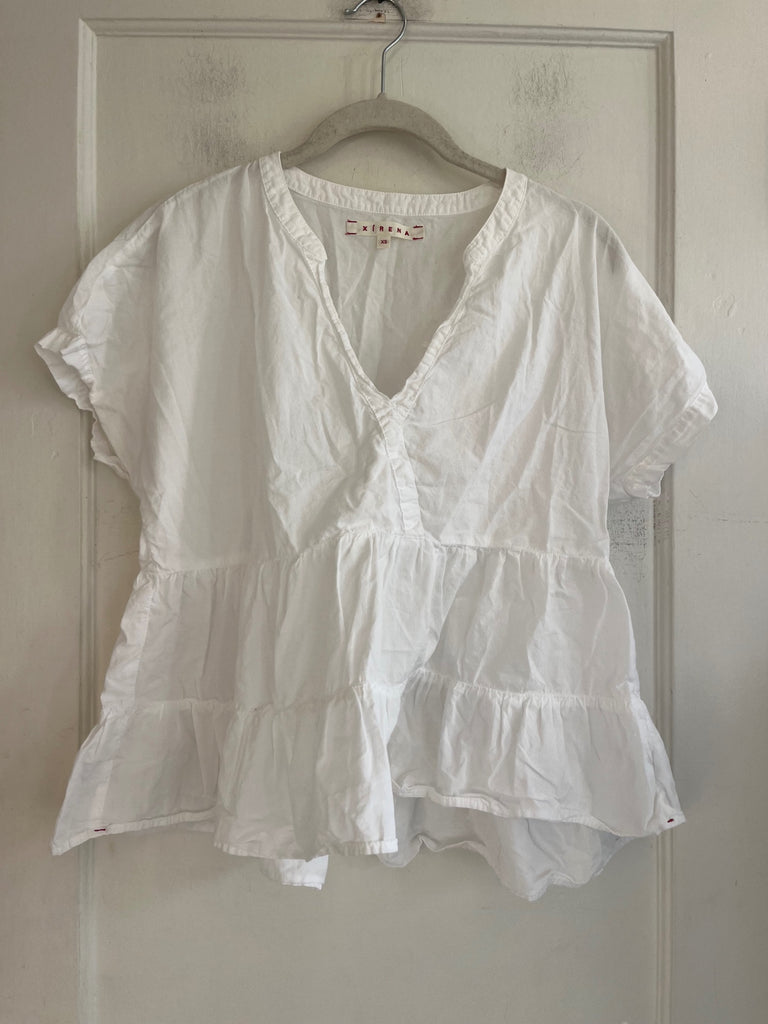 LOOP - Xirena Cotton Flowy Tiered Top Sz S (#130)