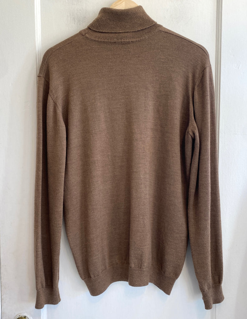 LOOP - Sand Turtleneck Wool Sweater, Sz XXL (#224)